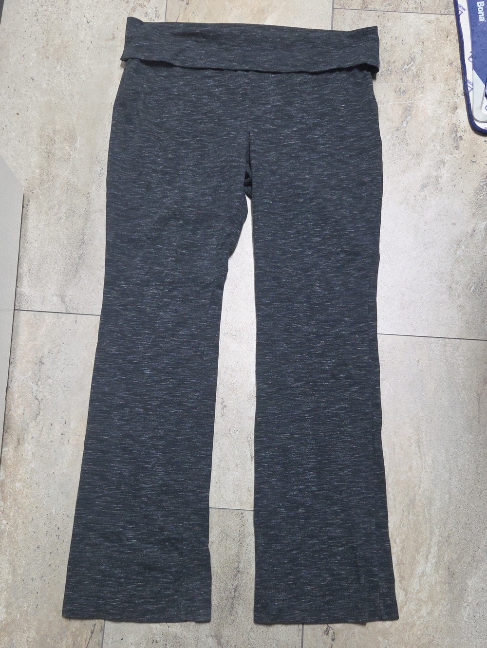 - Mossimo Supply Co. Heather Charcoal Fold-Over Waist Flare Pants